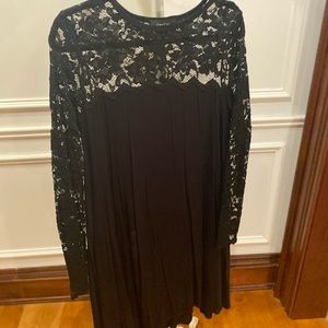 Karen Kane lace sleeve black dress